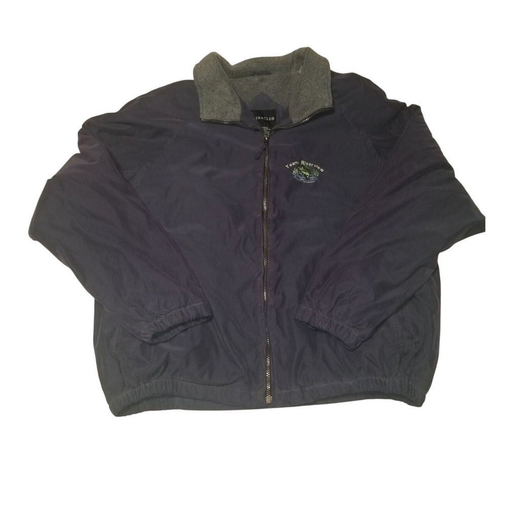 Mens Navy Blue Lined 2XL Jacket SeaRay Bass Tourney‎ Team Riverview Embroidered